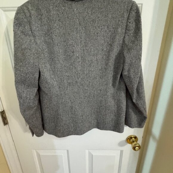 Vintage Talbots Black Wool Blend Tweed Blazer - Cottagecore Jacket 8P - Picture 6 of 8